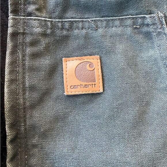 Carhartt Coat J130 MOS Moss Green Hooded Jacket Quilted Rare XL Tall - Picture 6 of 8